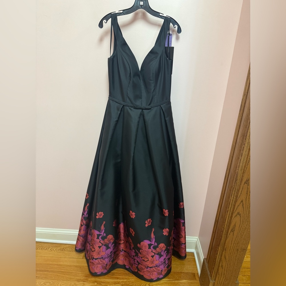 Black ballgown with floral